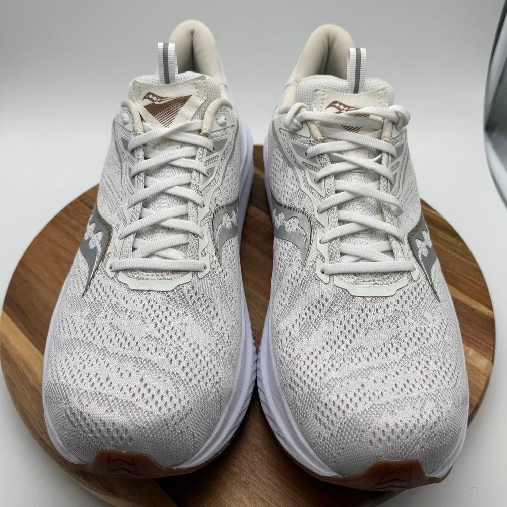 Saucony Echelon 9 Men's Size 14 Running Shoes White‎ Silver Gum 0674